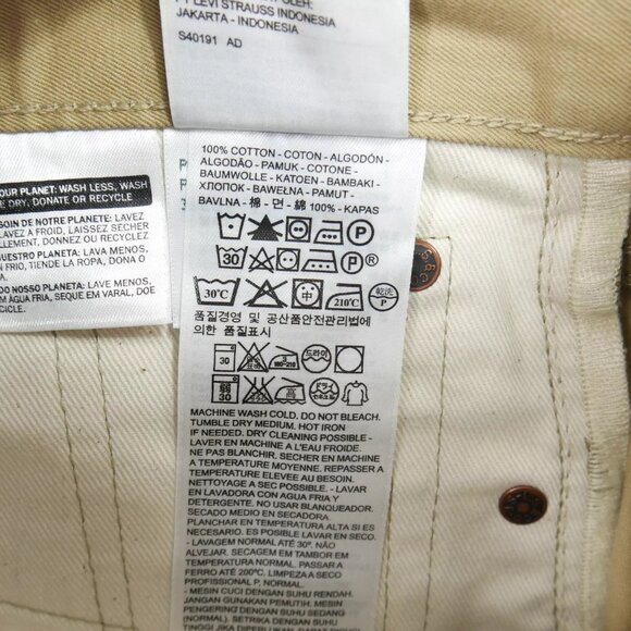 Levi's 508 Regular Fit Tapered Leg Men's Colorblock Urban Jeans Beige/blue 30x34 - Picture 11 of 12